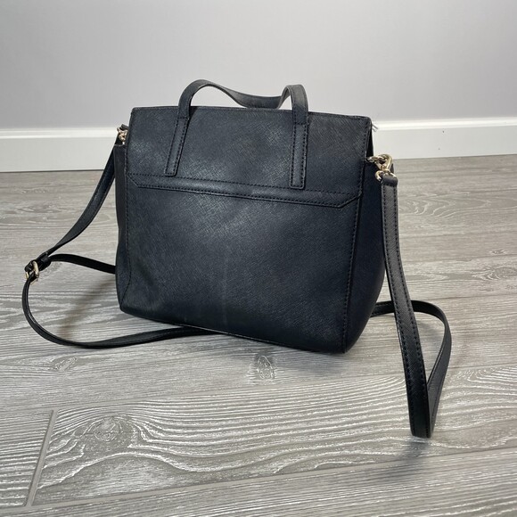 Kate Spade Laurel Way Alisanne Purse Black Leather Convertable Crossbody Purse - Picture 2 of 8